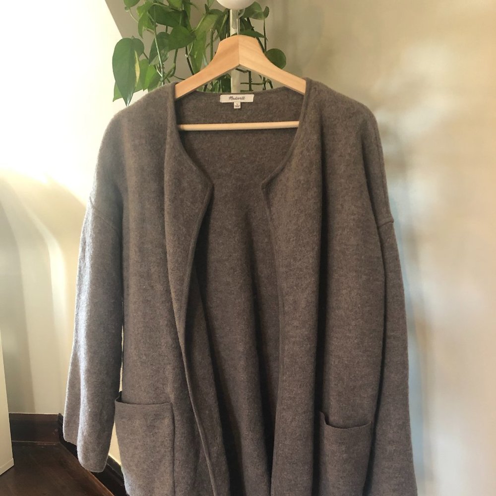Madewell grey wool sweater coat (NWOT)